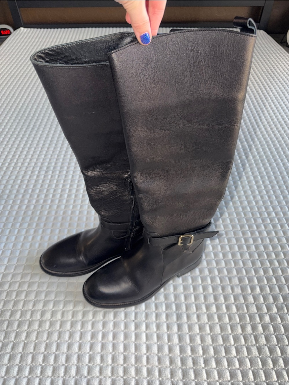 Ted Baker London Forrah Black Leather Knee-High Boots